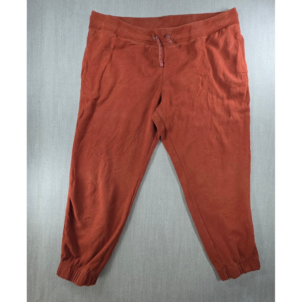 Goodfellow & Co Jogger Pants Men XXL Rust Orange Fleece Drawstring Sweatpants